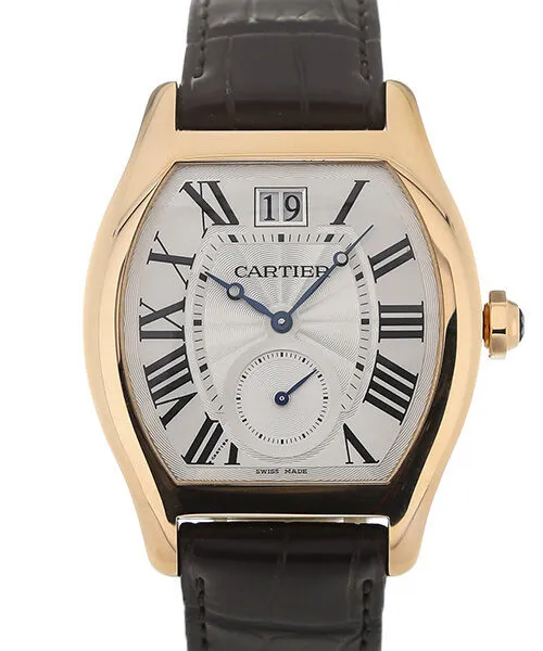 Cartier Tortue Silver Flinque Dial Men's Watch W1556234