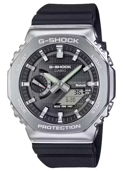 CASIO G-SHOCK METAL SOLAR BLUETOOTH BLACK DIAL BLACK BAND GBM2100-1A