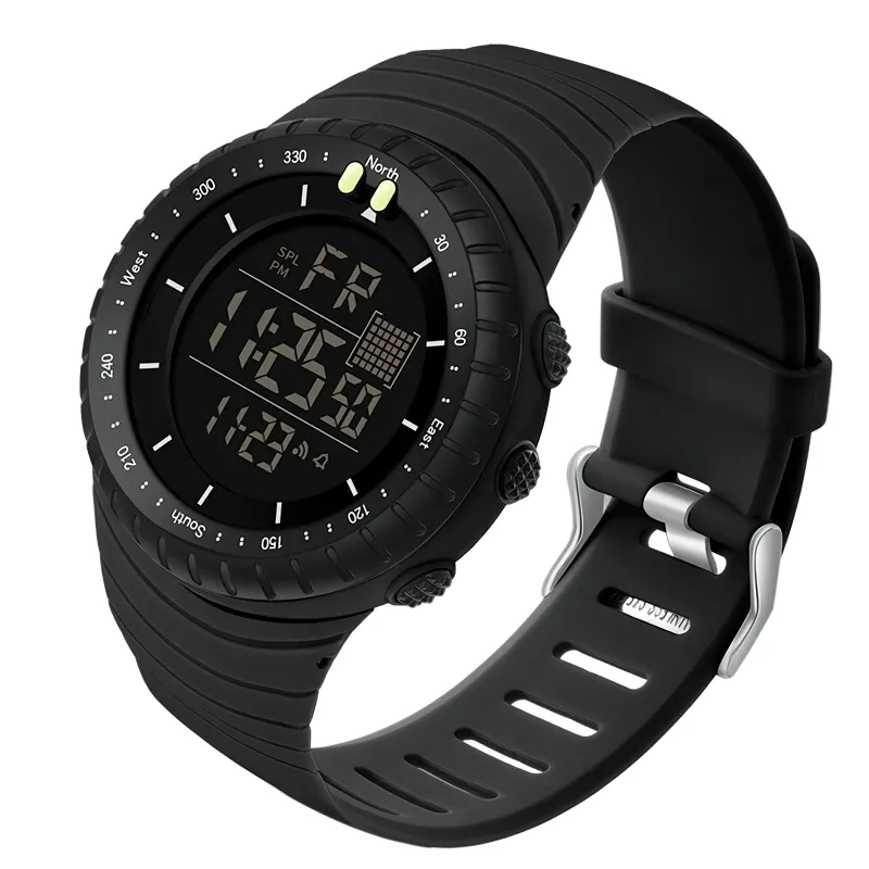 Casual Military Electronic Watch For Men / Multifunctional Shockproof And Waterproof Watch