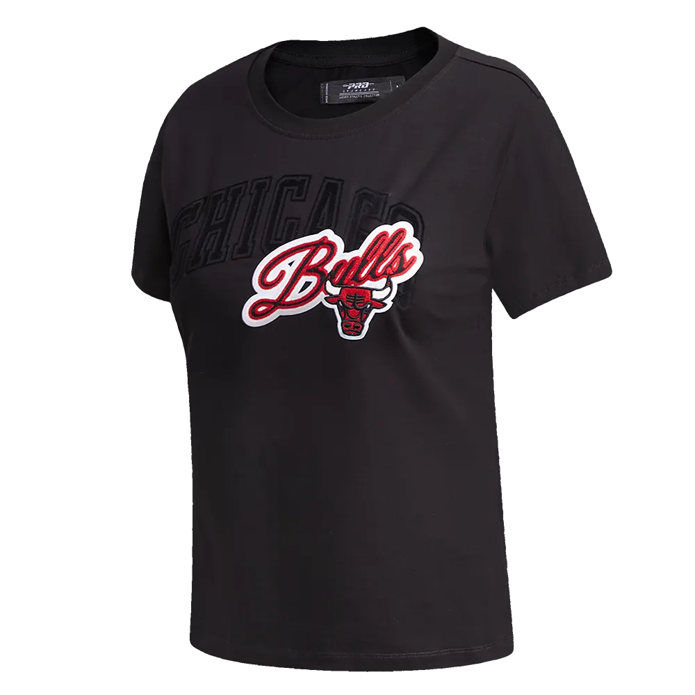 CHICAGO BULLS SCRIPT SJ SLIM FIT TEE (BLACK)