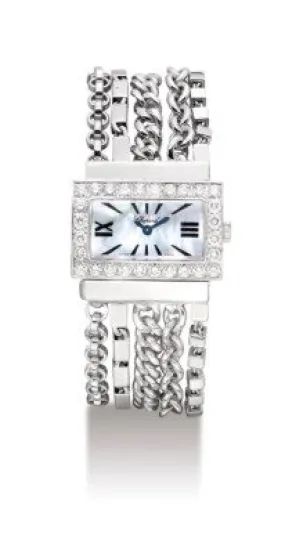 Chopard Diamond White Mother of Pearl Dial Ladies Watch 109044-1001