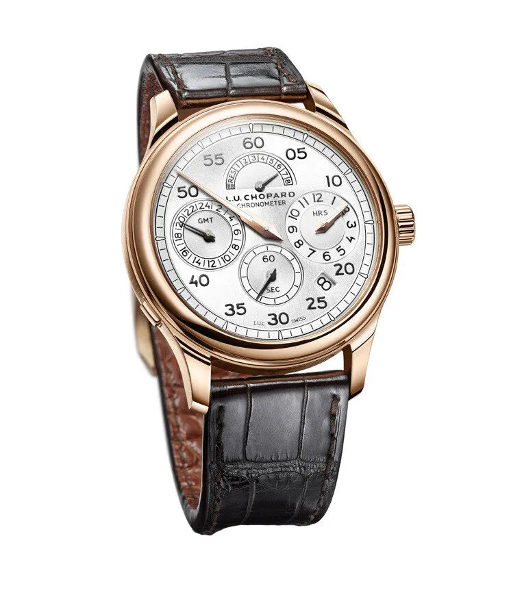 Chopard L.U.C Regulator Silver Dial 18 Carat Rose Gold Men's Watch 161971-5001