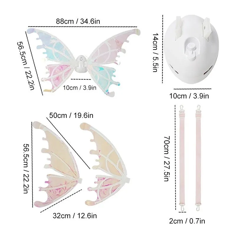 Chrismas Gift Butterfly Wings Fairy Angel Elf LED Glowing Luminous with Music Glowing Cosplay Prop
