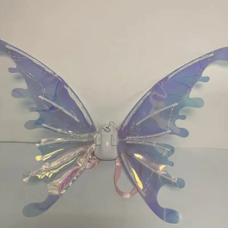 Chrismas Gift Butterfly Wings Fairy Angel Elf LED Glowing Luminous with Music Glowing Cosplay Prop