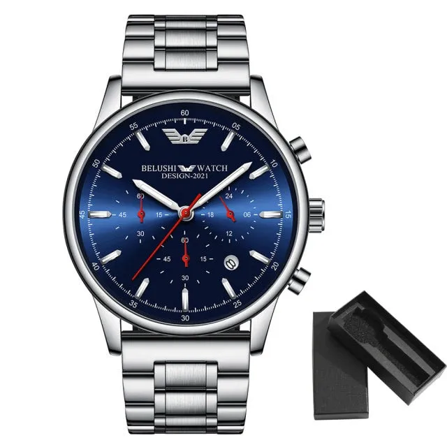 Chronograph Beautiful Watch for Men Waterproof Quartz Wrist Watch