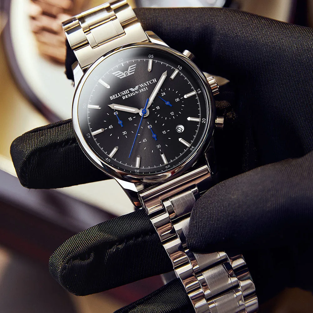 Chronograph Beautiful Watch for Men Waterproof Quartz Wrist Watch