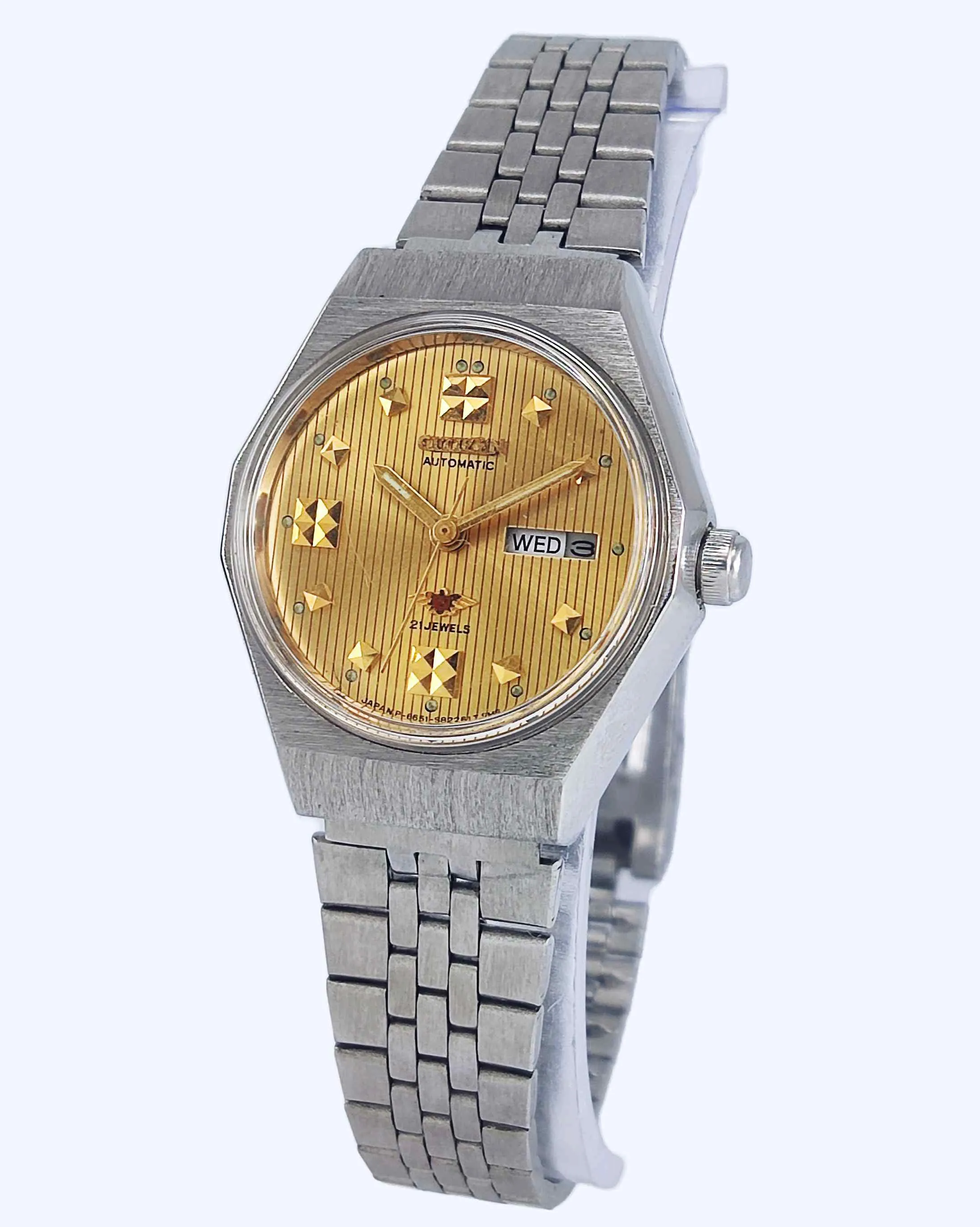 Citizen Automatic 8200A Black Dial 21 Jewels Day Date Men's Mechanical Watch