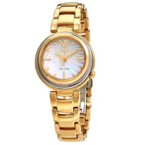 Citizen Eco-Drive Mother of Pearl Crystal Dial Ladies Watch EM0336-59D