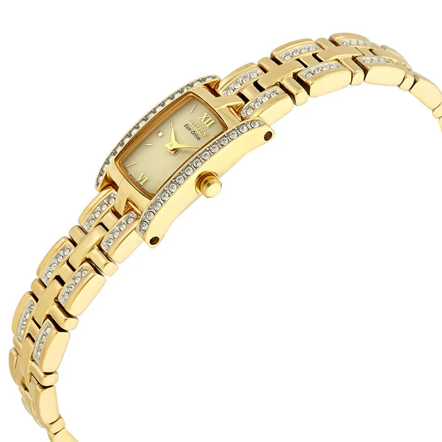 Citizen Silhouette Eco-Drive Champagne Dial Ladies Watch EG2352-52P