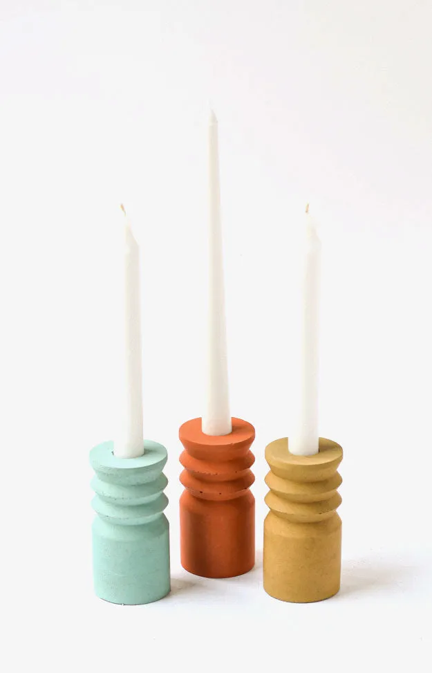 Concrete Pillar Candlestick Holder