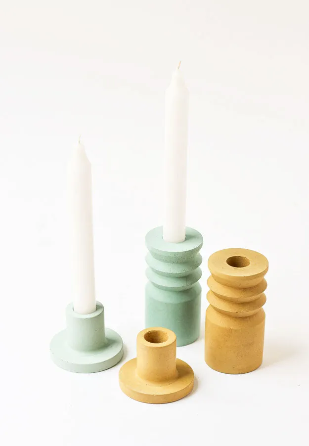Concrete Pillar Candlestick Holder