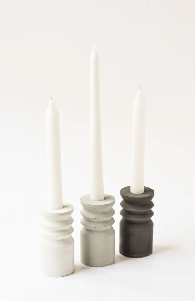 Concrete Pillar Candlestick Holder