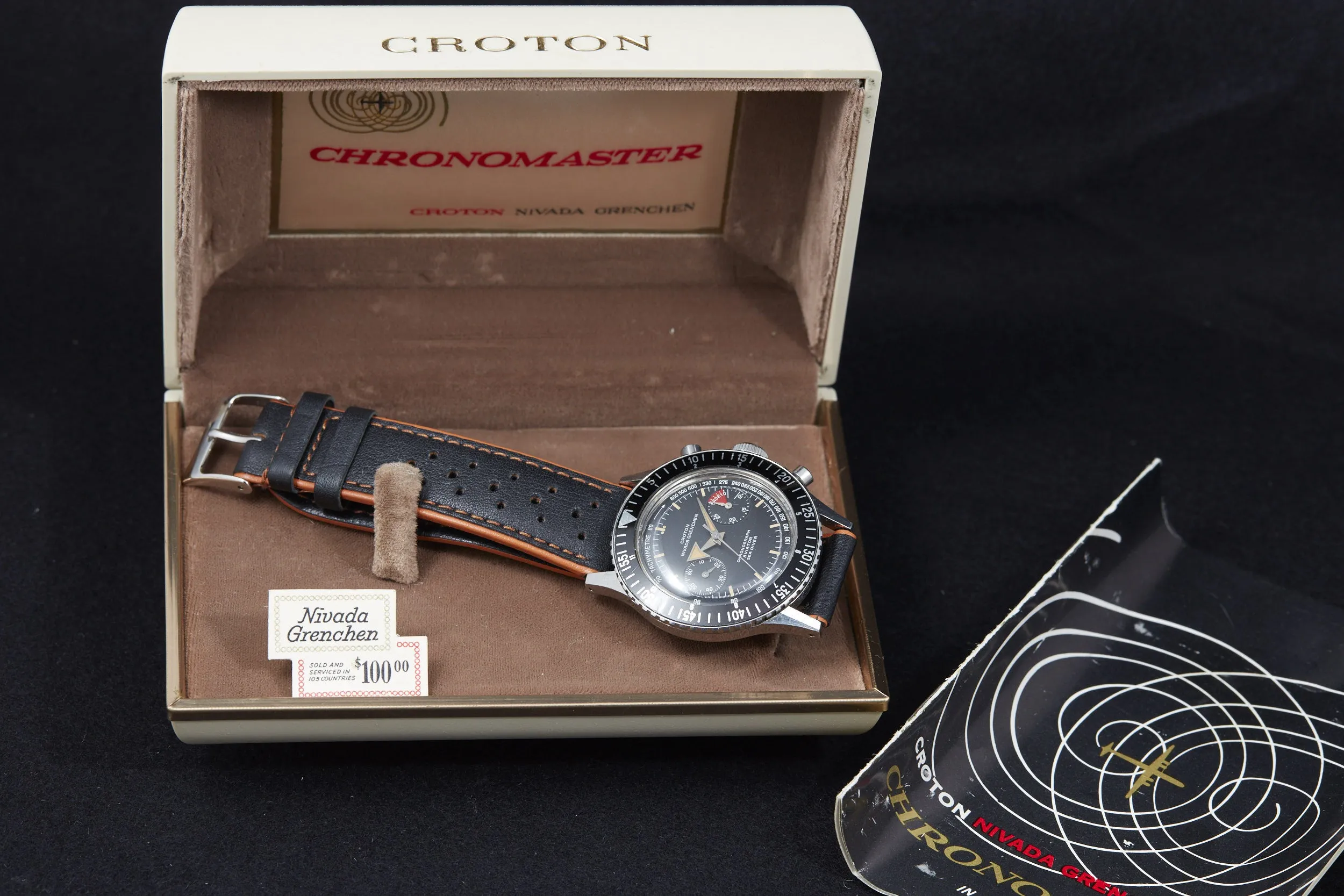 Croton Nivada Grenchen Chronomaster Aviator Sea Diver