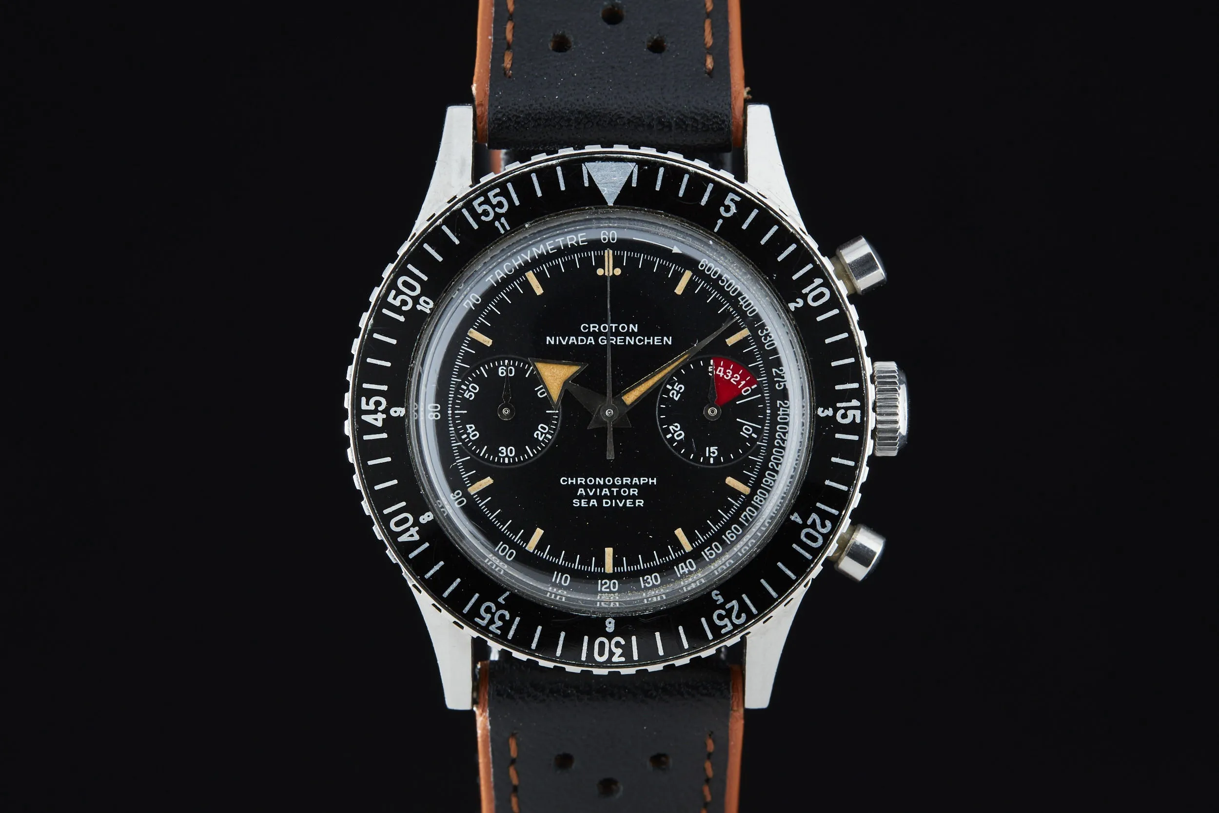 Croton Nivada Grenchen Chronomaster Aviator Sea Diver