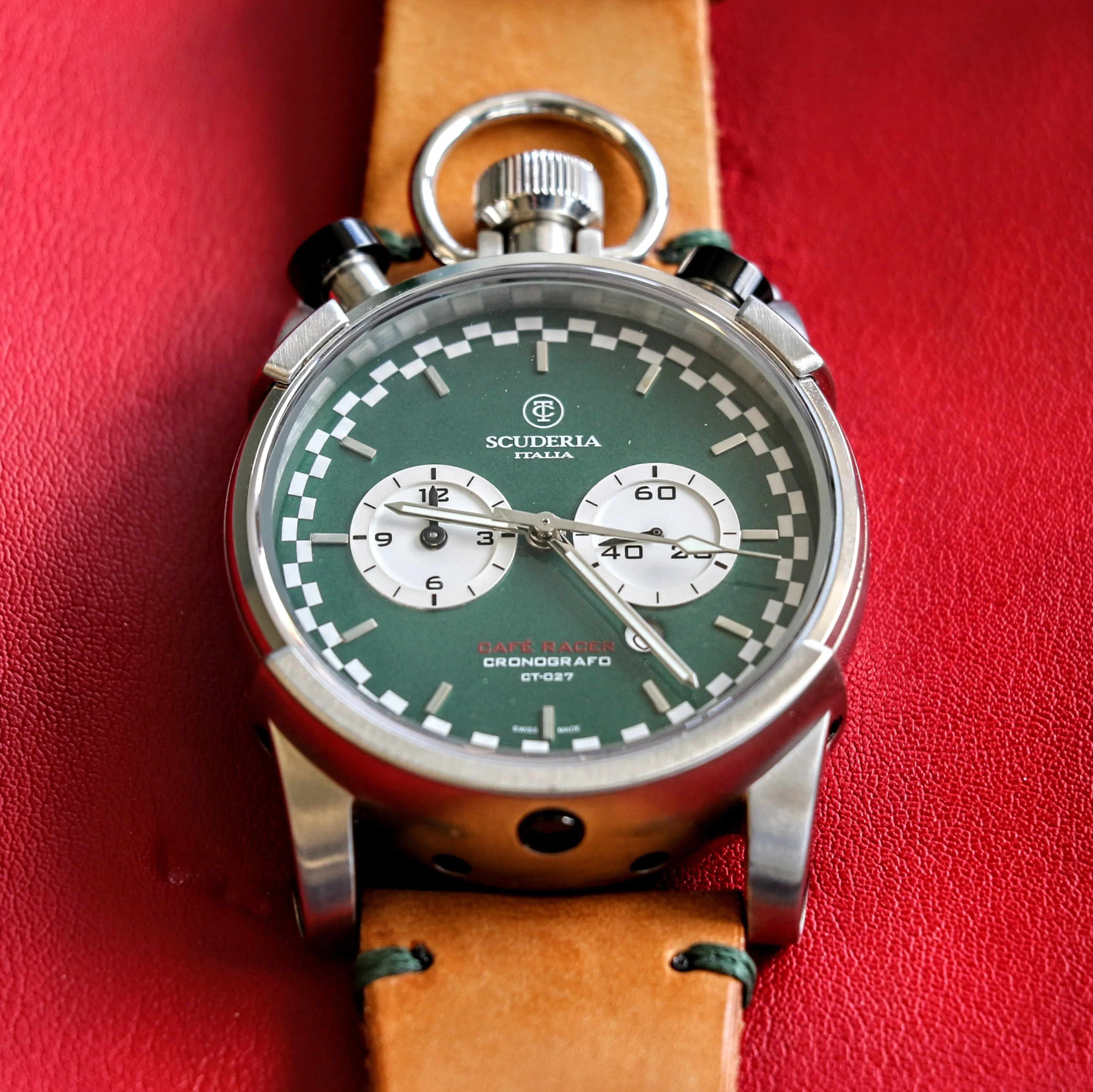 CT Scuderia Corsa Café Racer Wristwatch Chronografo Model CS20121 - Box & Papers