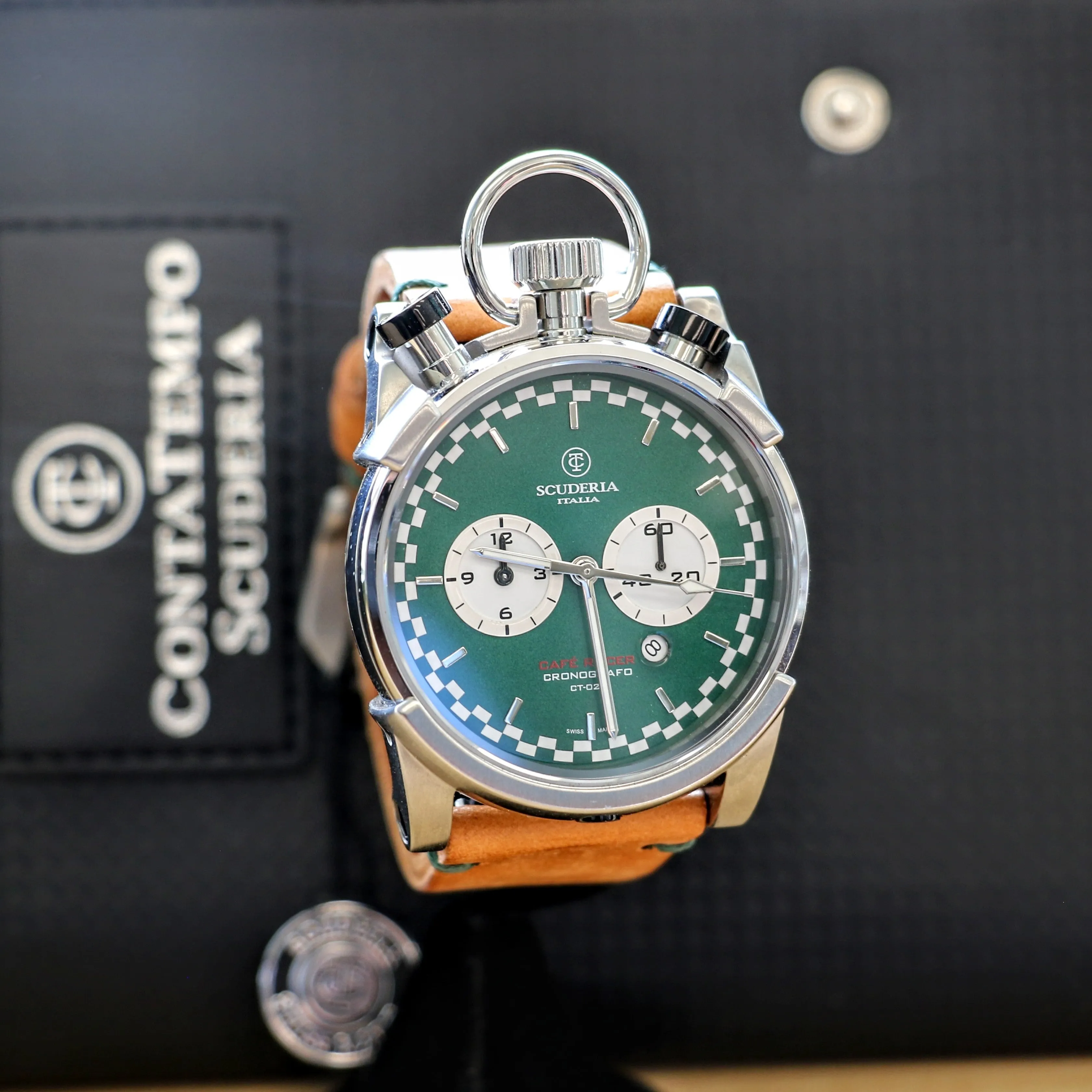 CT Scuderia Corsa Café Racer Wristwatch Chronografo Model CS20121 - Box & Papers