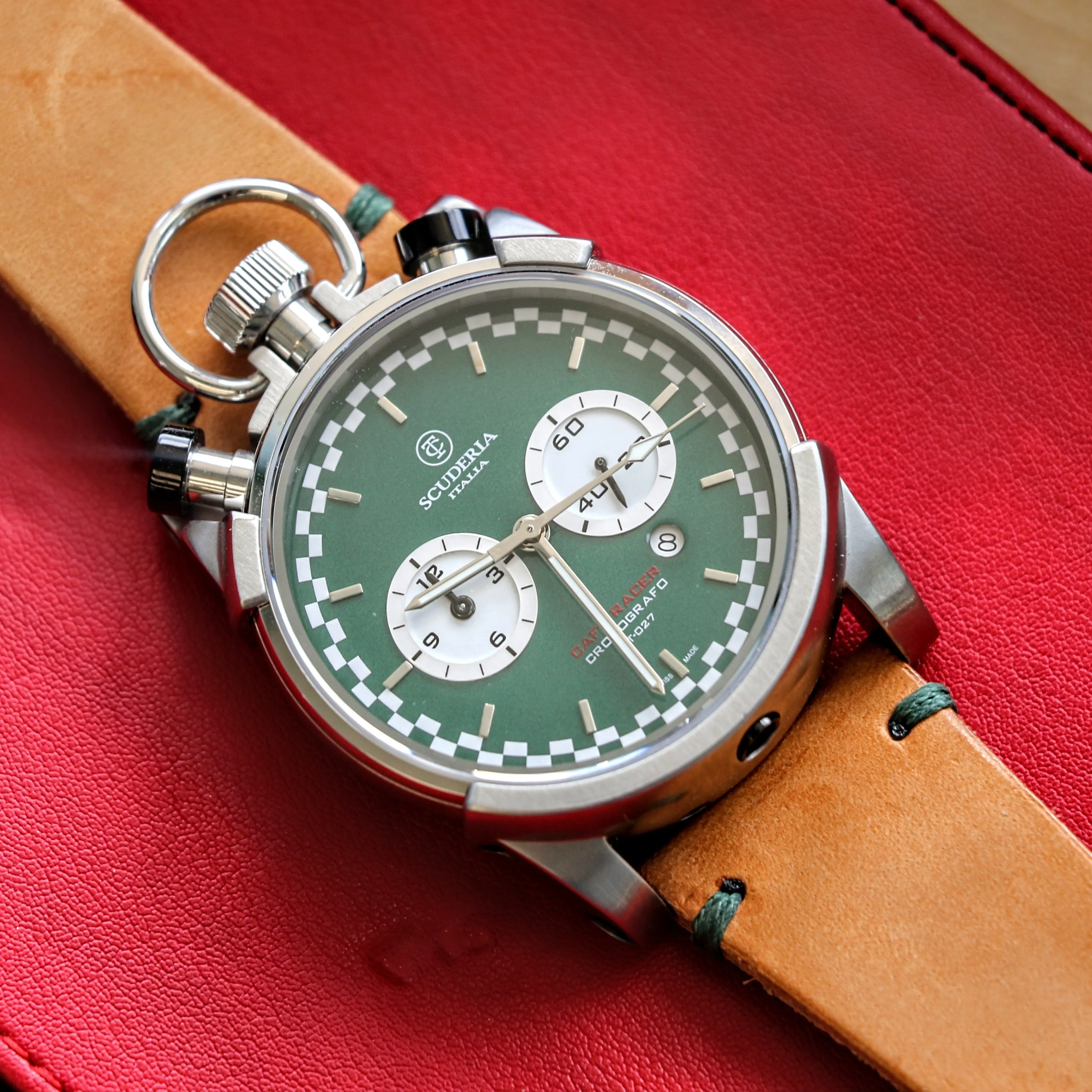 CT Scuderia Corsa Café Racer Wristwatch Chronografo Model CS20121 - Box & Papers