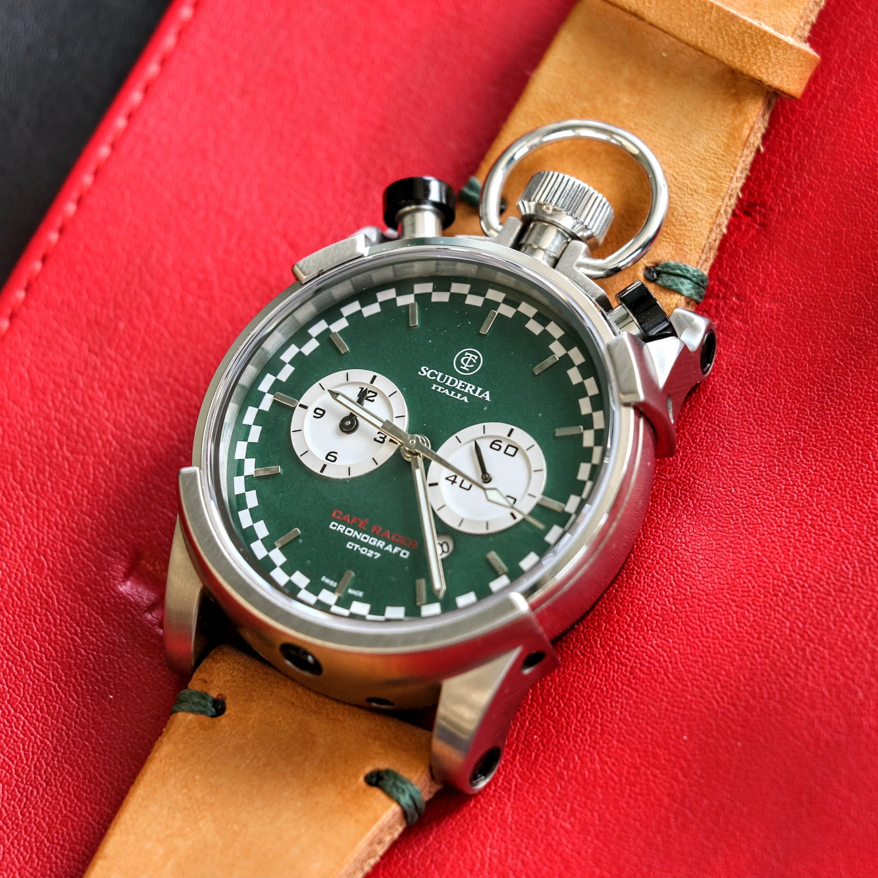 CT Scuderia Corsa Café Racer Wristwatch Chronografo Model CS20121 - Box & Papers