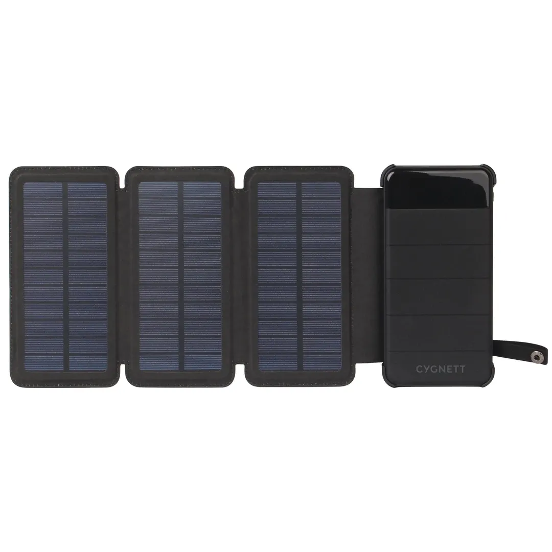 Cygnett ChargeUp Explorer 8K mAh Power Bank   Solar Panels - Black