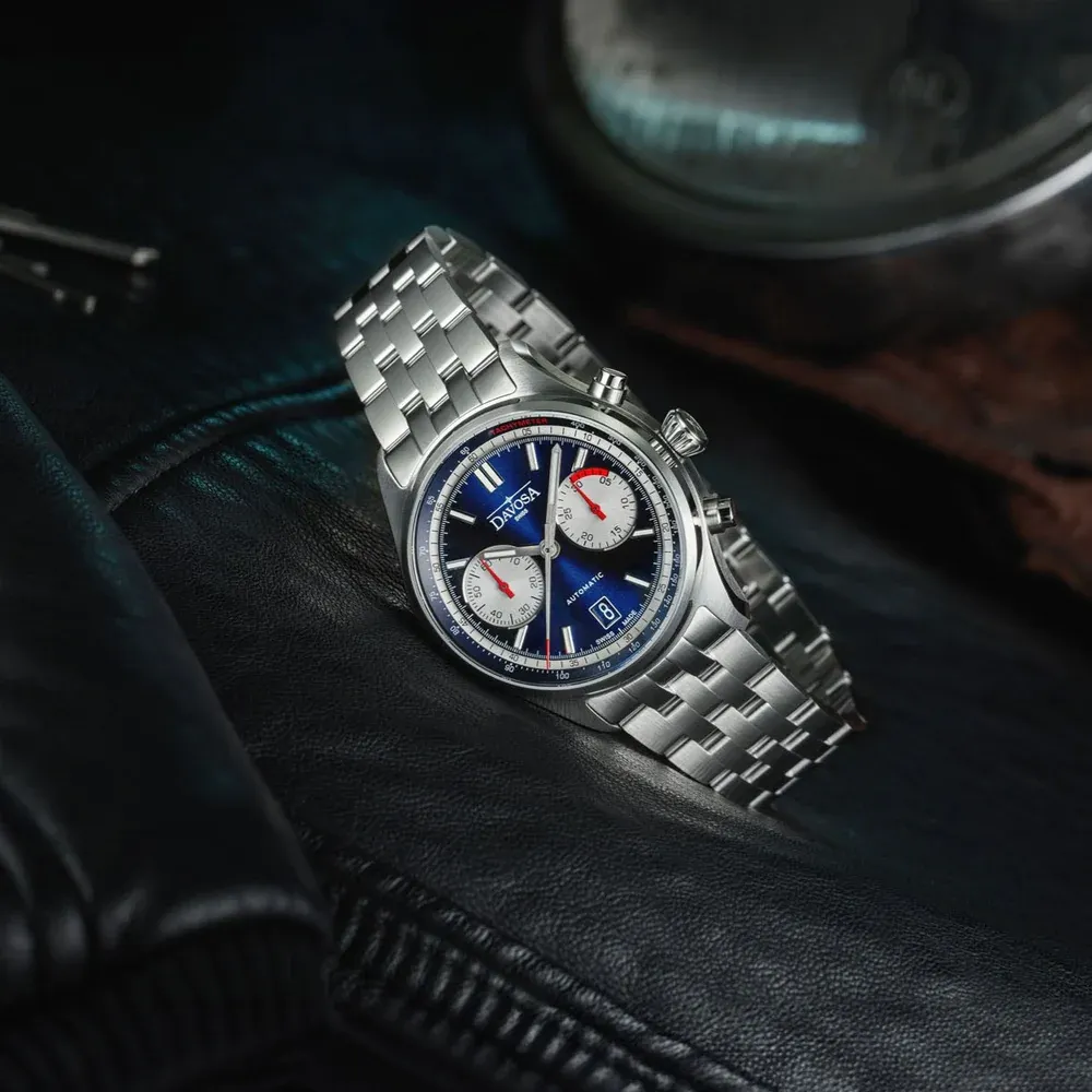 Davosa Newton Pilot Rally Blue Bracelet Limited Edition
