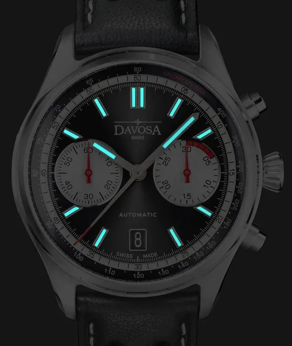 Davosa Newton Pilot Rally Chronograph Black Limited Edition