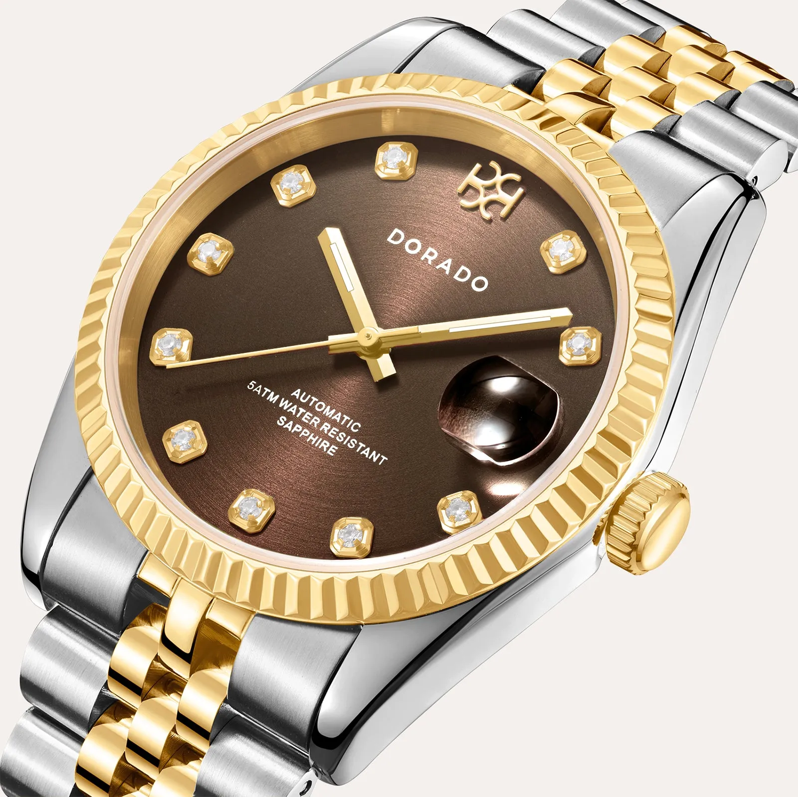 DORADO Two Tone Timeless Watch - Chocolate