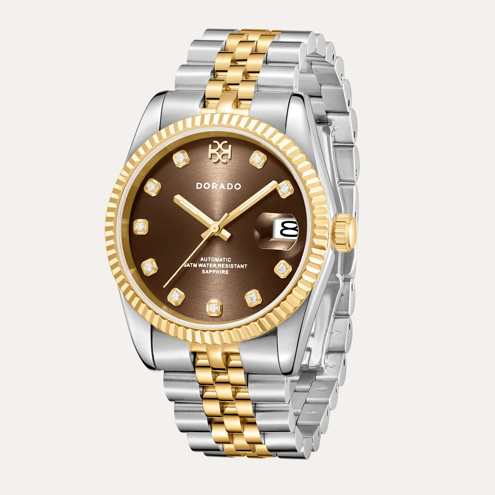DORADO Two Tone Timeless Watch - Chocolate
