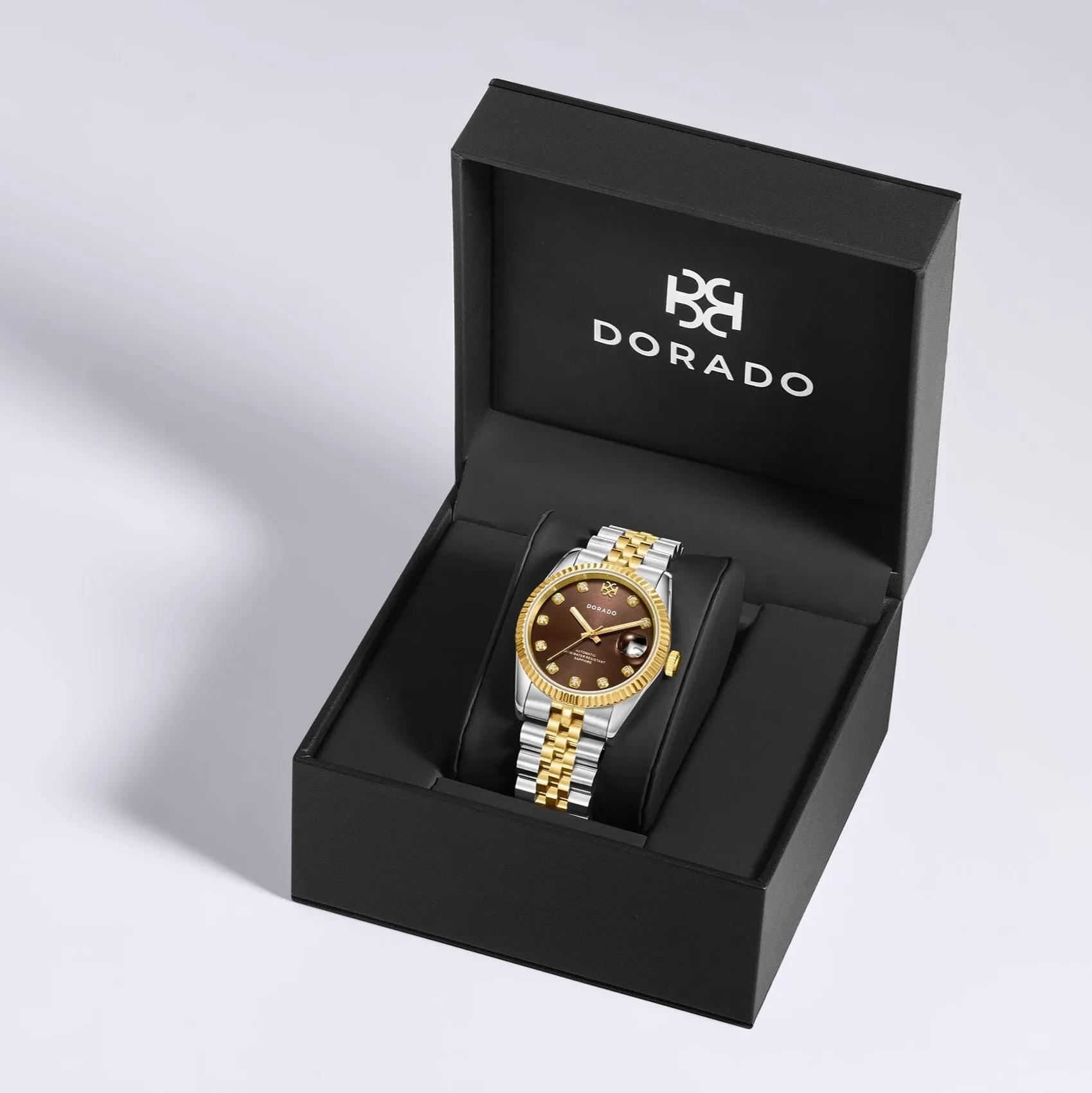 DORADO Two Tone Timeless Watch - Chocolate