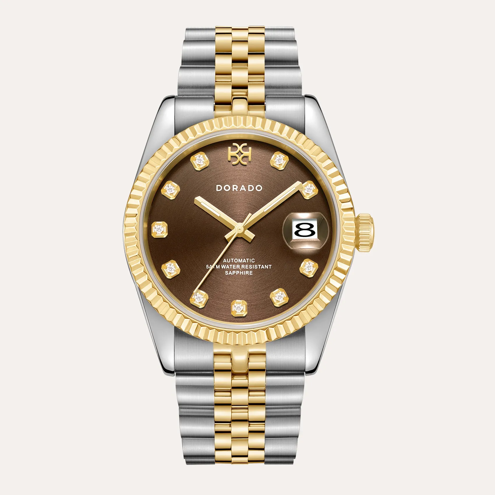 DORADO Two Tone Timeless Watch - Chocolate