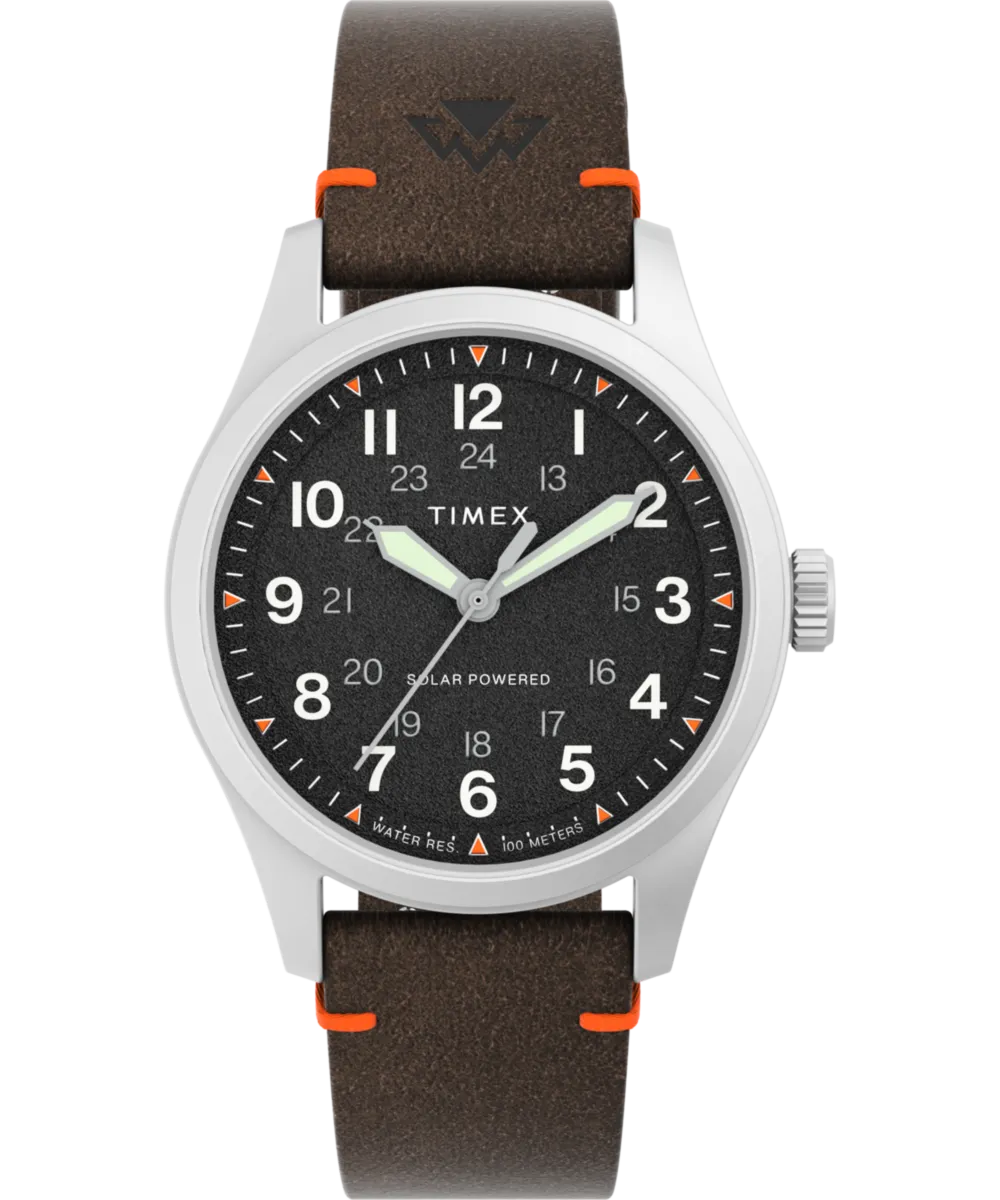 Expedition Field Solar 36mm Eco-Friendly Leather Strap Watch