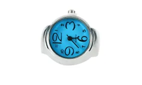 Fashion Steel Round Elastic Quartz Finger Ring Watch