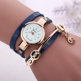 Faux Leather Strap Lady Wrist Watch