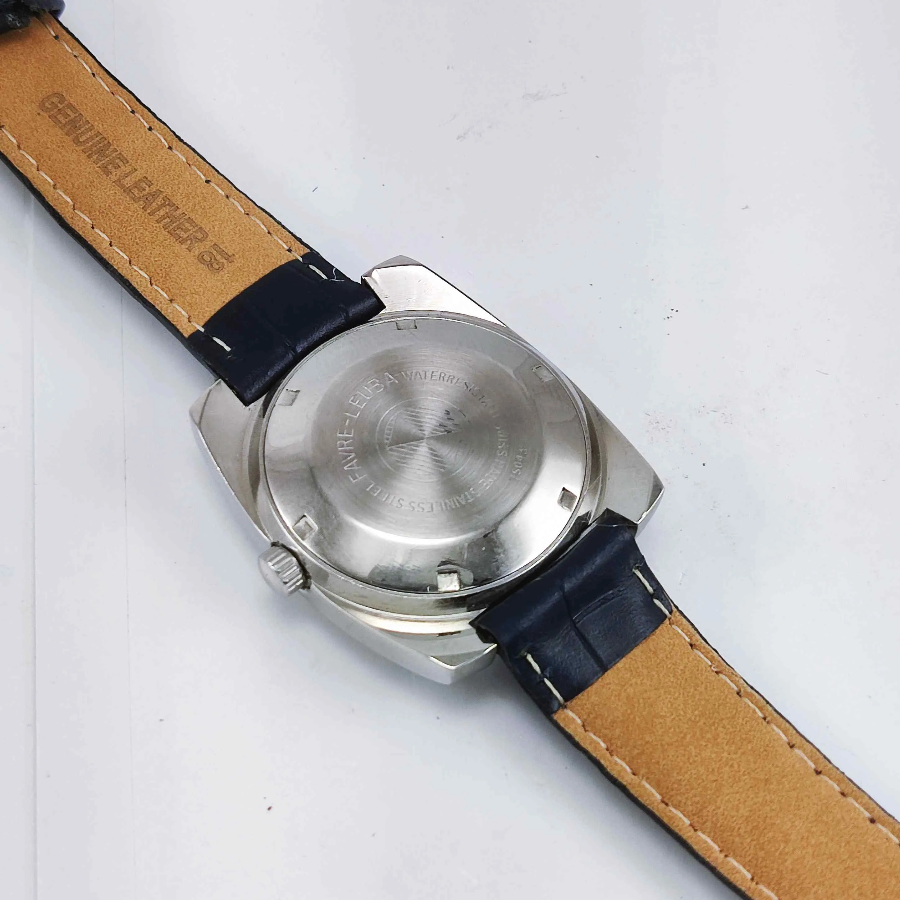 Favre Leuba Duomatic 909 Navy Blue Dial Automatic 17 Jewels Men's Wrist Watch