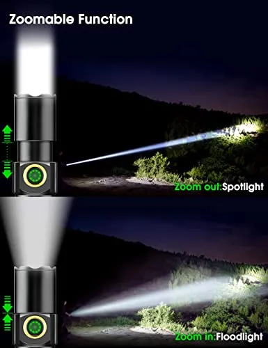 Flashlight Rechargeable, Flashlights high lumens, Mini Flashlight, LED Flashlight Rechargeable-Adjustable Brightness Tactical Flashlight for Camping, Outdoors Emergency, Christmas Gifts Men & Women
