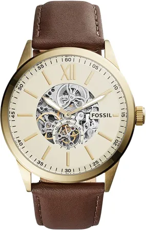 Fossil Flynn Mechanical Brown Leather Men's Watch BQ2215