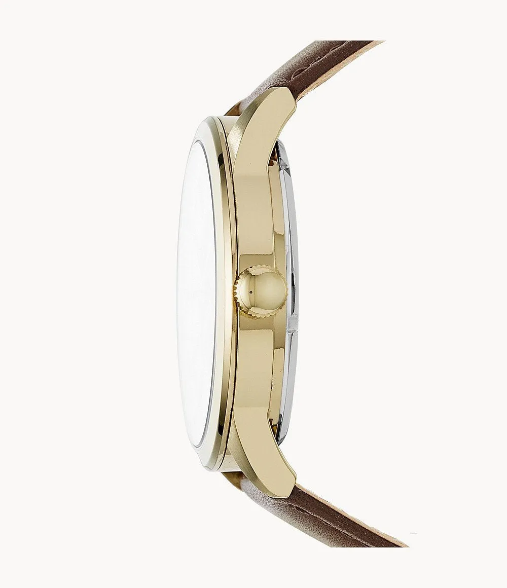 Fossil Flynn Mechanical Brown Leather Men's Watch BQ2215