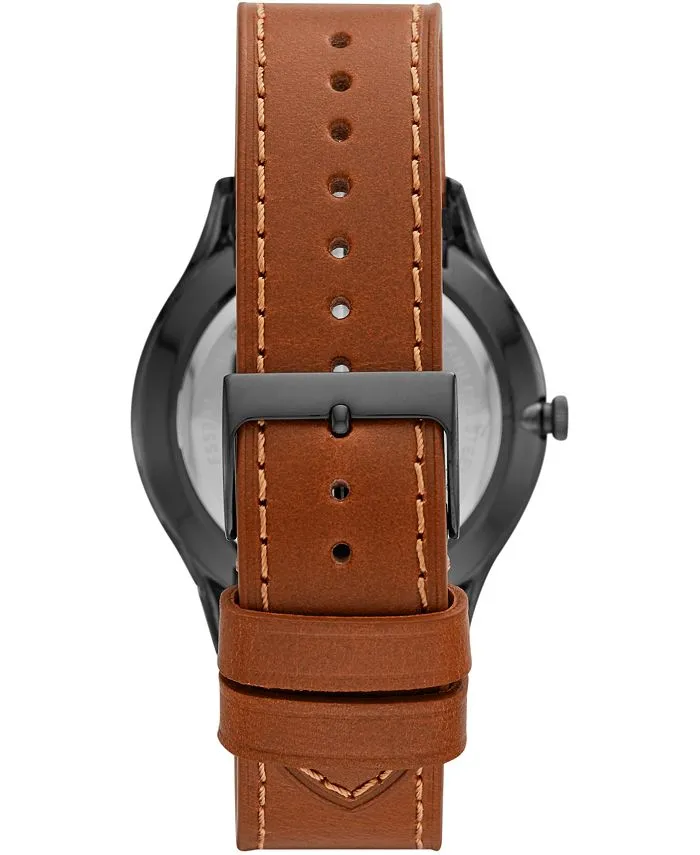 Fossil FS5702 Pierce Brown Leather Strap Men Watches Lexor Miami