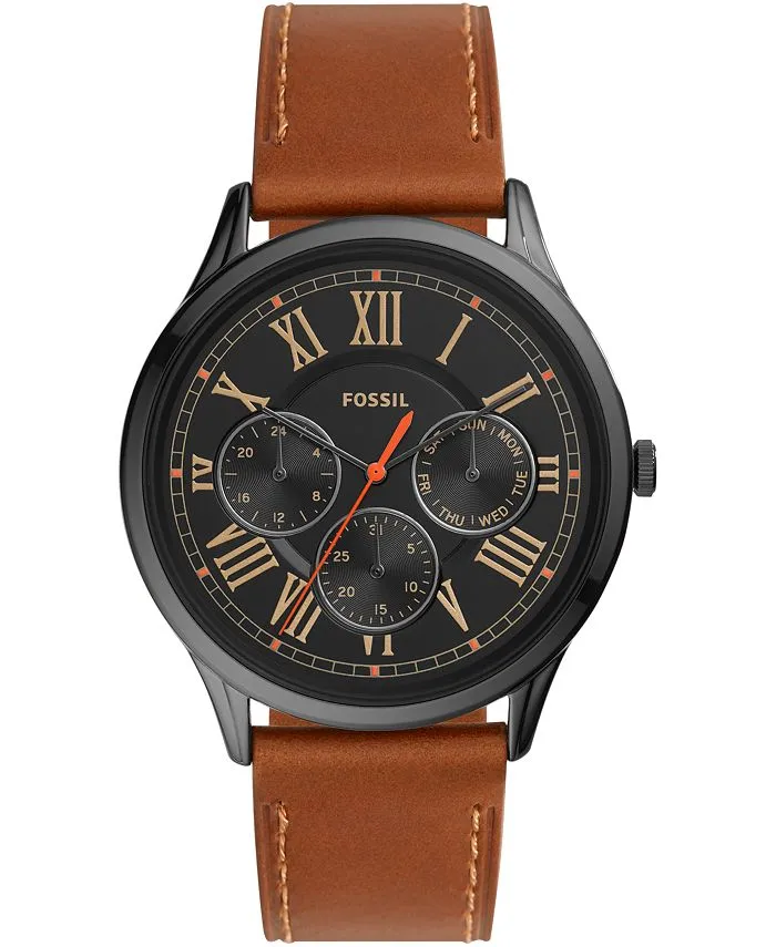 Fossil FS5702 Pierce Brown Leather Strap Men Watches Lexor Miami