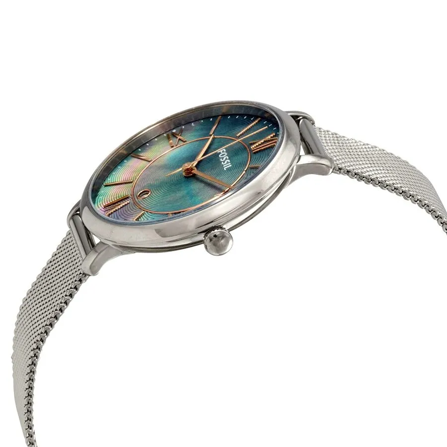 Fossil Jacqueline Blue Mother of Pearl Dial Ladies Mesh Watch ES4322