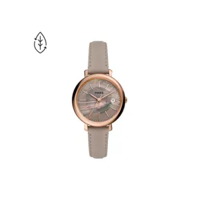 Fossil Jacqueline Solar-Powered Grey Eco Leather Watch