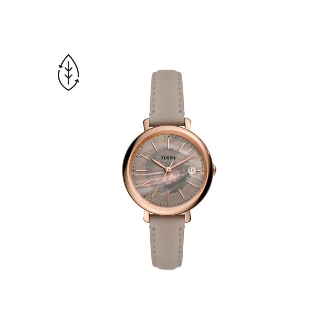 Fossil Jacqueline Solar-Powered Grey Eco Leather Watch