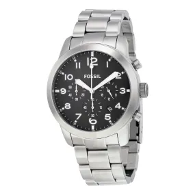 Fossil Pilot 54 Black Dial Men's Stainless Steel Chronograph Watch FS5141