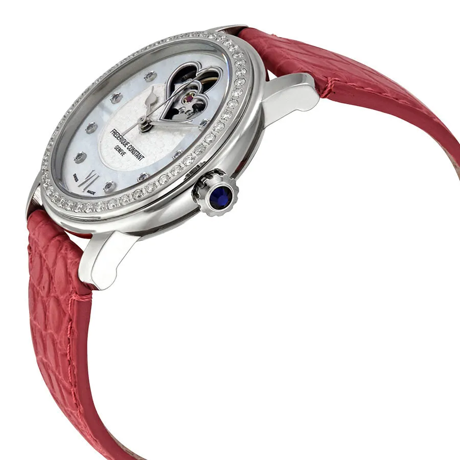 Frederique Constant Heartbeat Automatic Diamond Dial Ladies Watch FC-310BDHB2PD6-PK