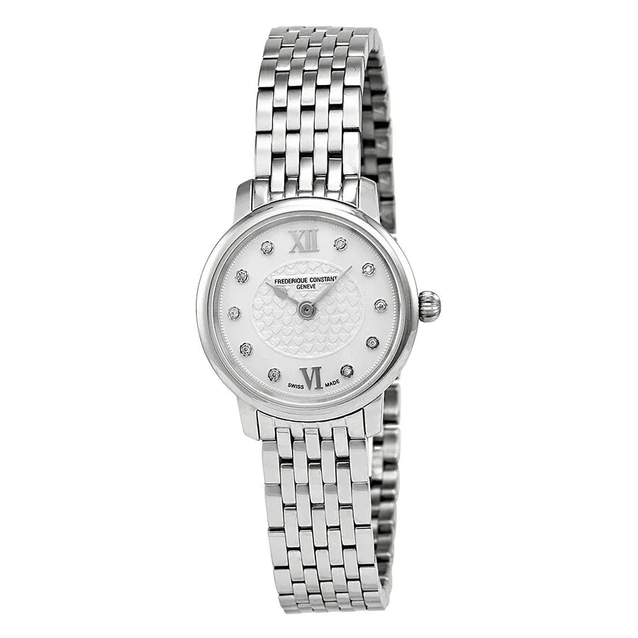 Frederique Constant Slim Line Mini Silver Dial Stainless Steel Watch FC-200WHDS6B