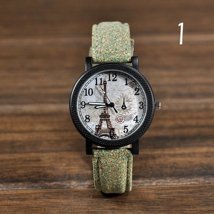 Geneva Vintage Retro Rivet Braided Genuine Leather Strap Women Wristwatches Bracelet Dress Watches Clock Thin Small Deer