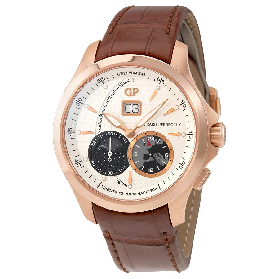 Girard Perregaux Traveller Beige Dial Men's GMT Watch 49655-52-133-BBBA