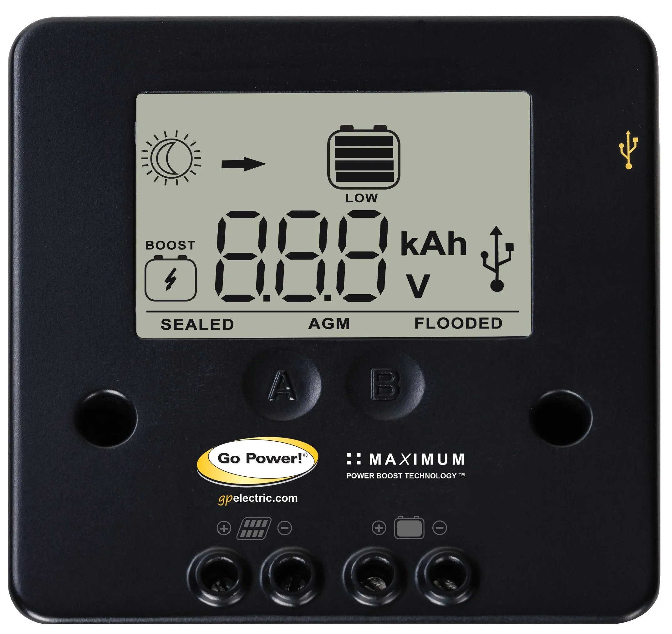 Go Power! GP-PSK-130 130W Portable Folding Solar Kit with 10 Amp Solar Controller