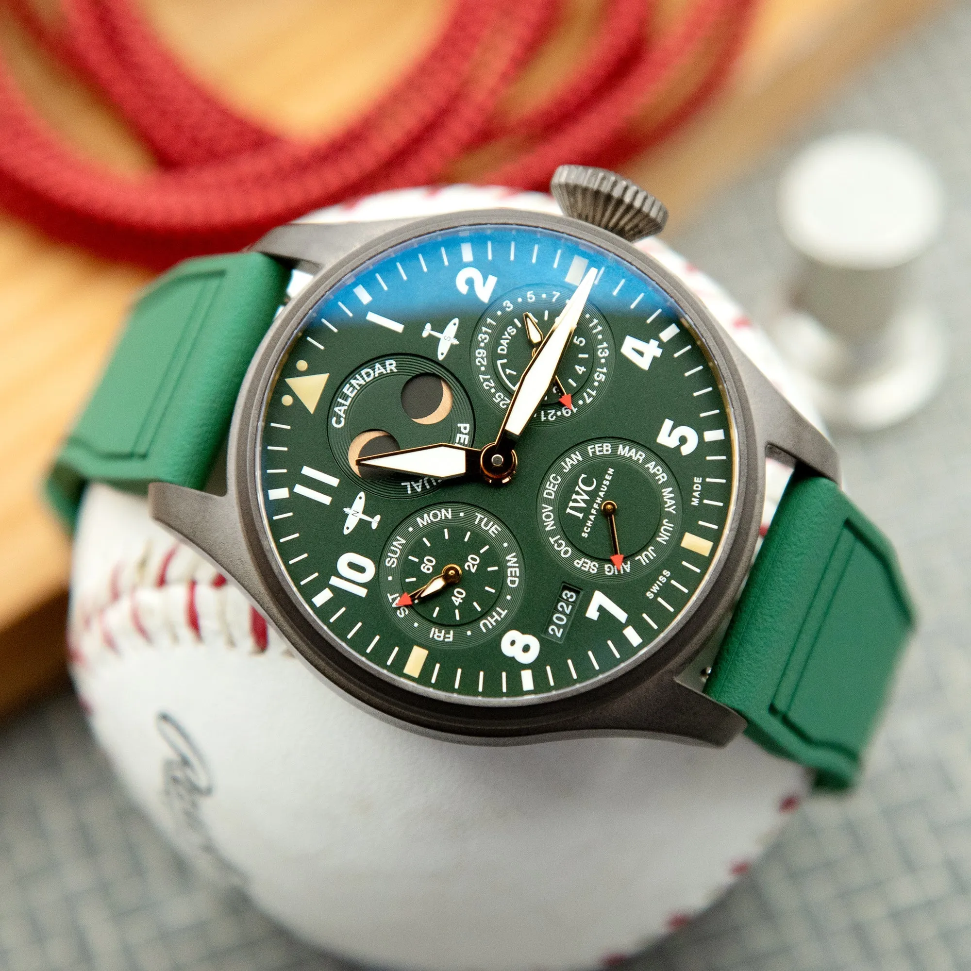 Green Pilot FKM Quick Release rubber strap