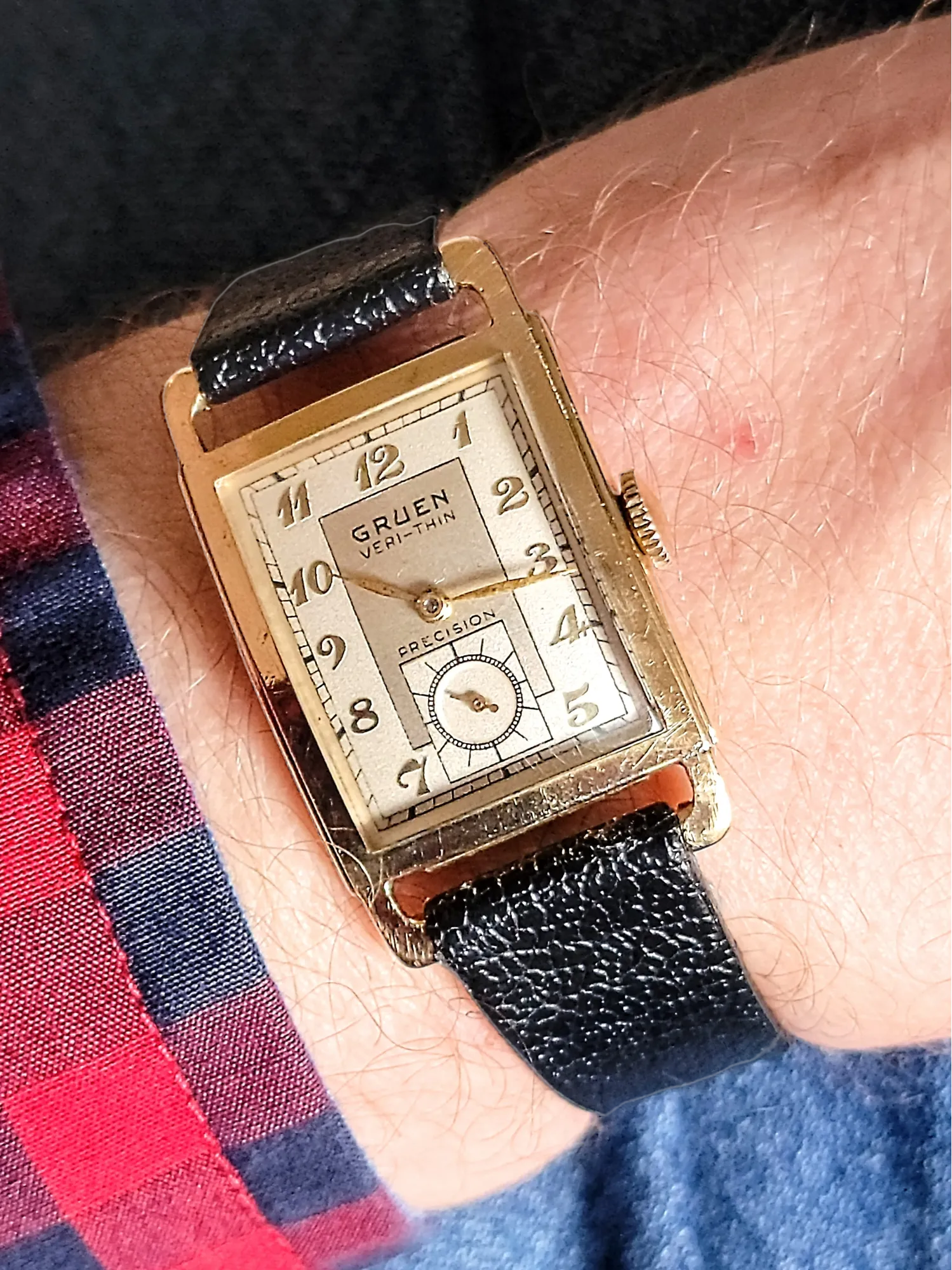 GRUEN Veri-Thin Precision Watch 14K GOLD 17 Jewels Cal. 430