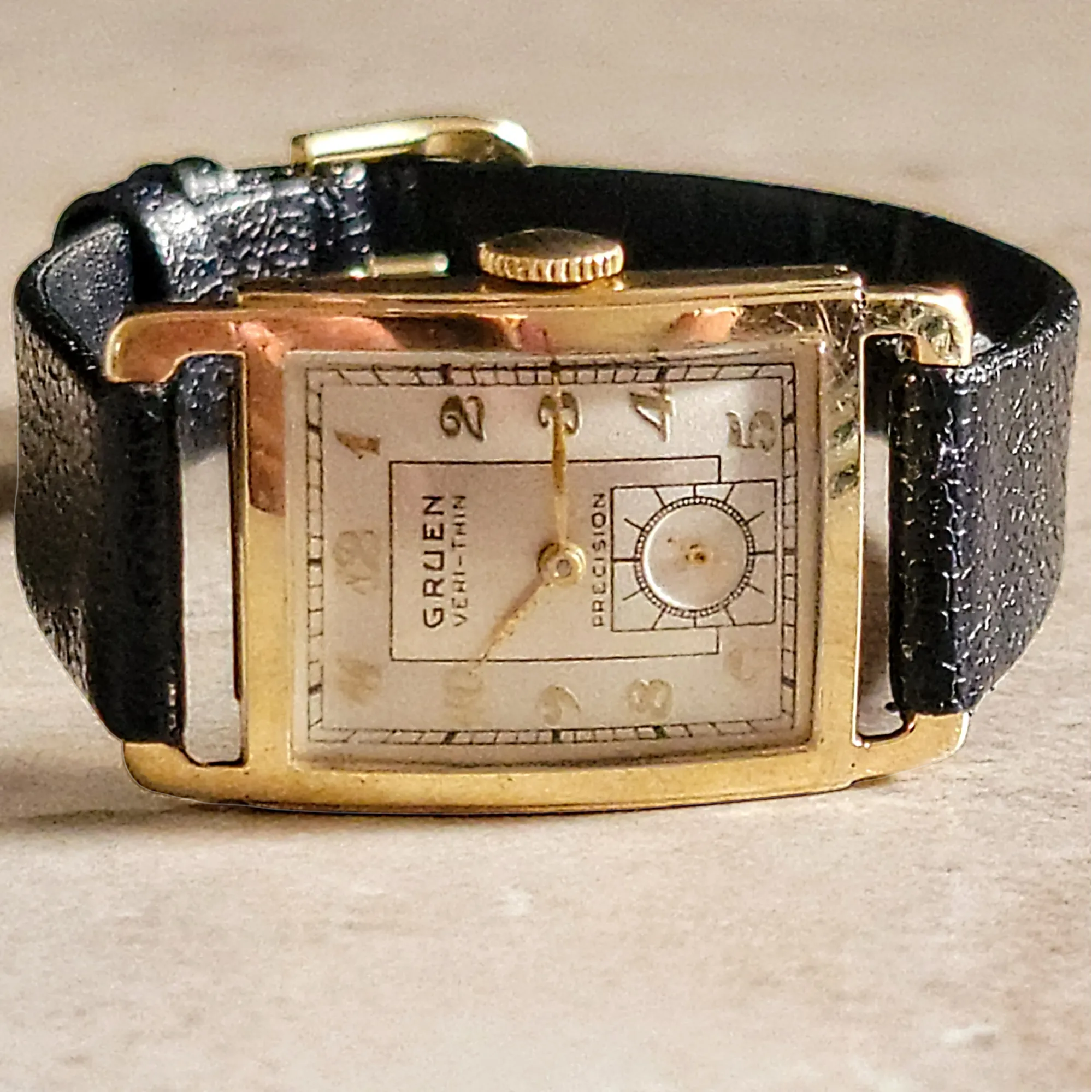 GRUEN Veri-Thin Precision Watch 14K GOLD 17 Jewels Cal. 430